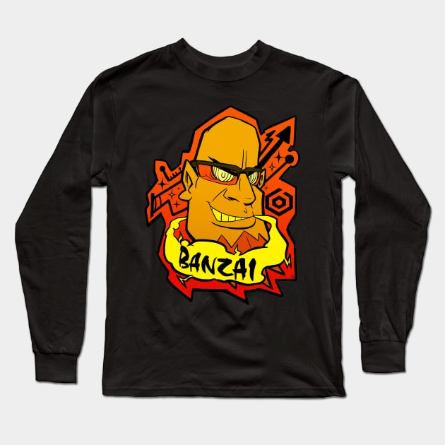 BANZAI! Goji Rokkaku gold Long Sleeve T-Shirt by Taibatk5